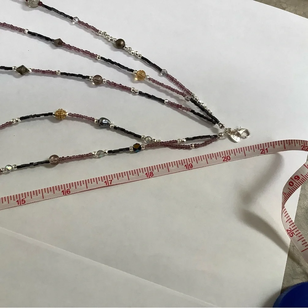 Cookie Lee 5 Strand Multi Colored Necklace - Picture 6 of 6